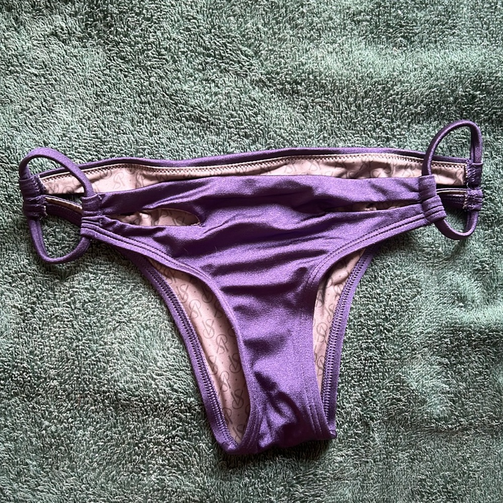 Victorias Secret swim bottoms size xs metallic purple